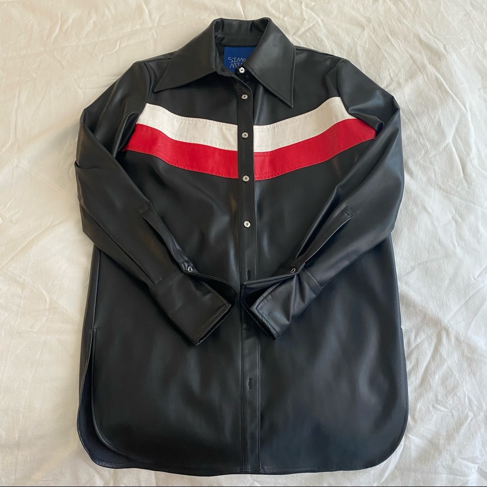 Simon Miller Oversized Vegan Leather Shirt